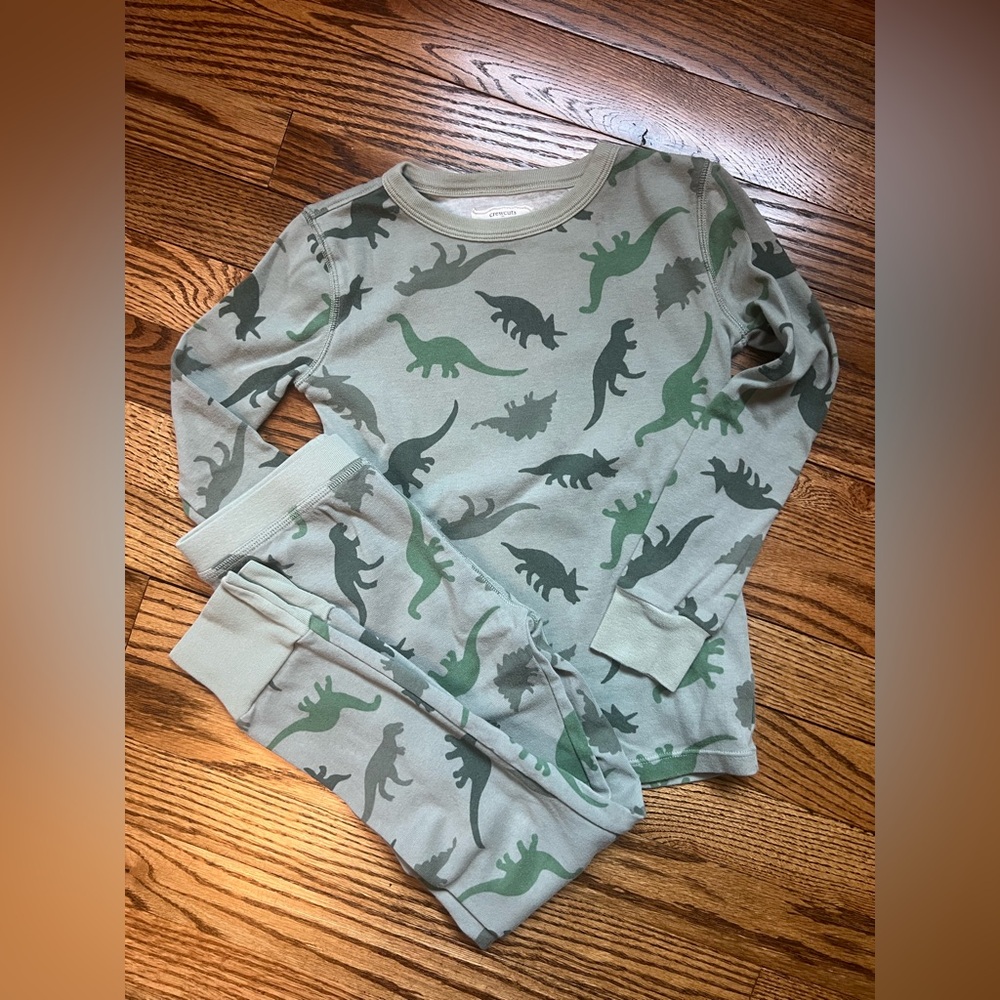 Crewcuts Dinosaur Green Pajama Set
